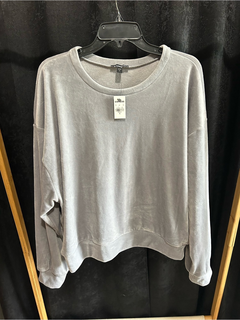 Express XL Heather Gray Crewneck Pullover
